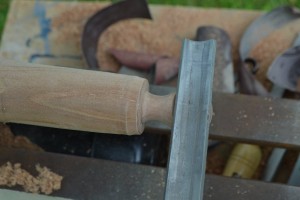 Shaping the finger grip.