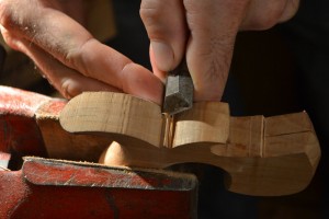 Pare the nibs - I begin by cutting across the grain...
