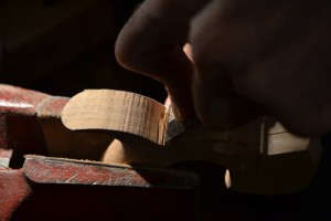 ...and then finish it off by paring with the grain so that the surface of the nib is a single facet.