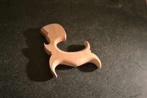 The handle after sanding through 320 grit. 