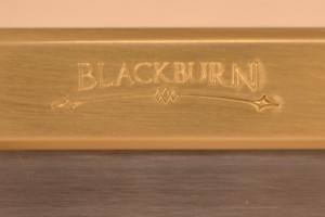 Closeup of Blackburn stamp on back.