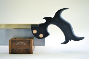 Ten inch dovetail saw, Gabon ebony, bronze back and bolts.