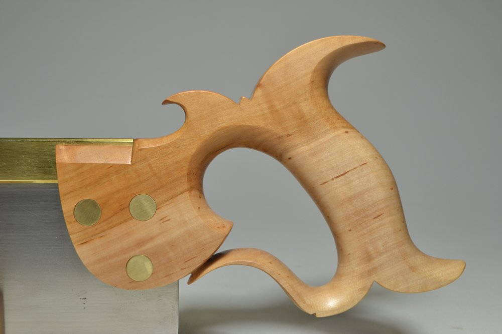 12 inch backsaw with fishtail pattern handle in apple