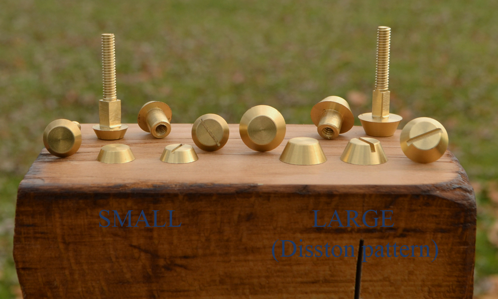 Small and large truncated cone nuts and bolts