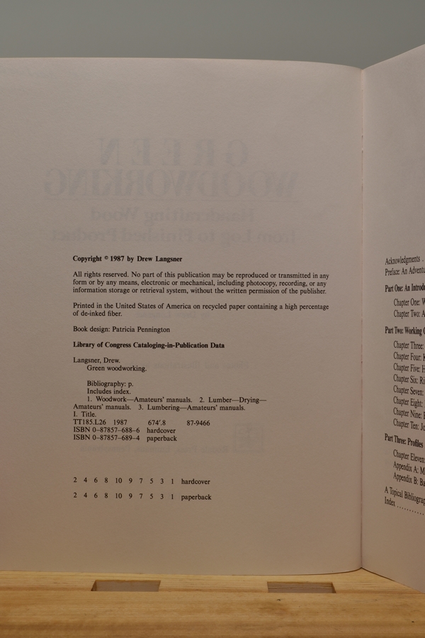 Green Woodworking by Drew Langsner