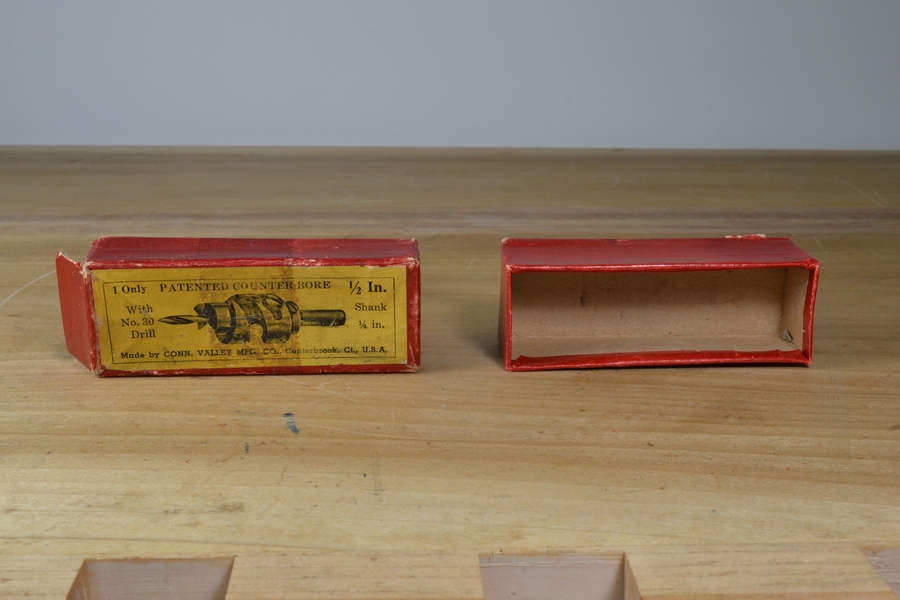 Pat'd. Conn. Valley Mfg. Co. No. 80 counterbore in box