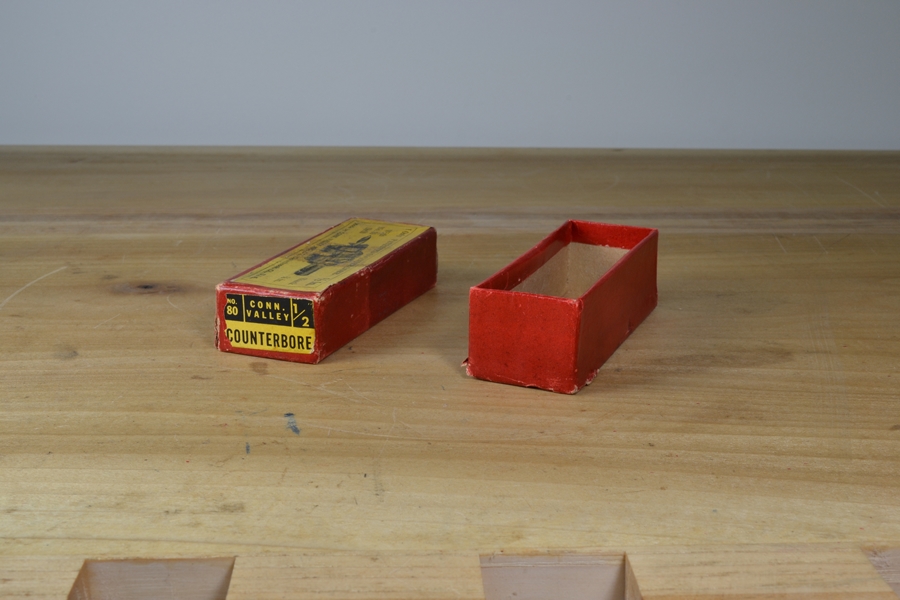 Pat'd. Conn. Valley Mfg. Co. No. 80 counterbore in box